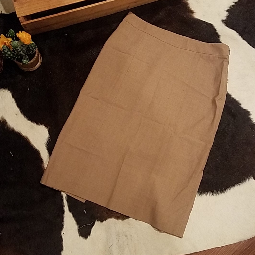 Tan Pencil Skirt